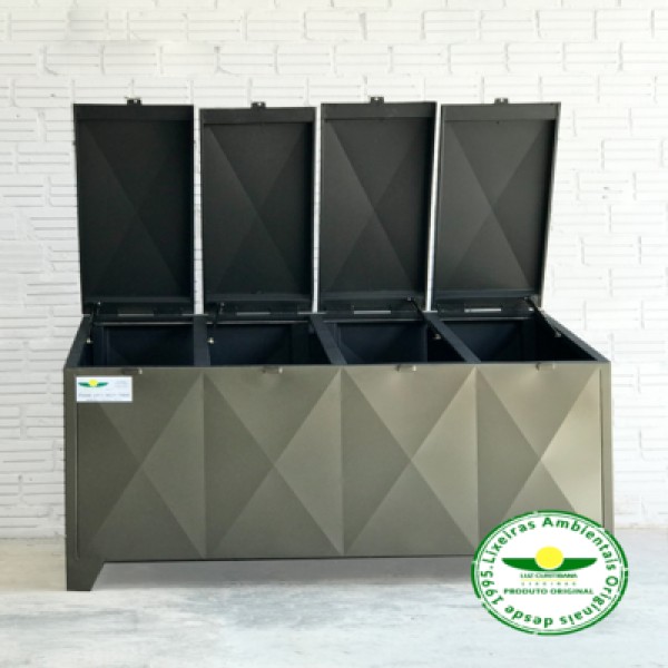 Container De Lixo Com Tampa
