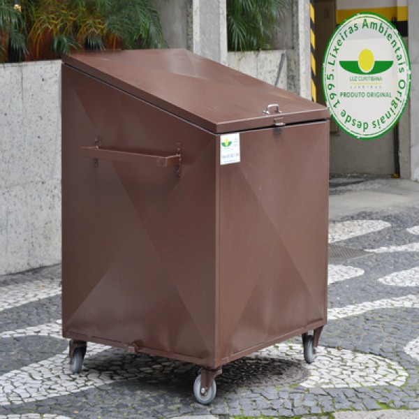 Lixeira Grande Com Roda